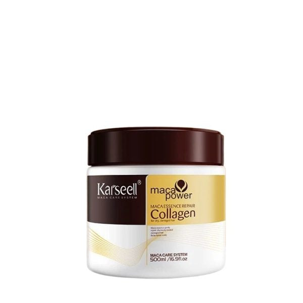 Karseell Collagen Maca Hair Treatment Deep Repair Conditioning Hair Mask Argan Oil Coconut Oil Essence For Dry Damaged Hair All Hair Types 16.90 Oz 500ml