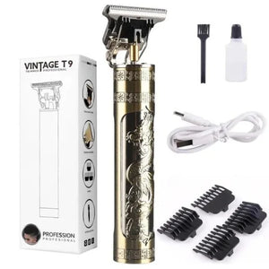 Metal Body – Vintage T9 Trimmer And Hair Clipper Cutting Machine For Men | Dragon Design | Golden Color Trimmer 3 Reviews