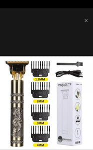 Metal Body – Vintage T9 Trimmer And Hair Clipper Cutting Machine For Men | Dragon Design | Golden Color Trimmer 3 Reviews