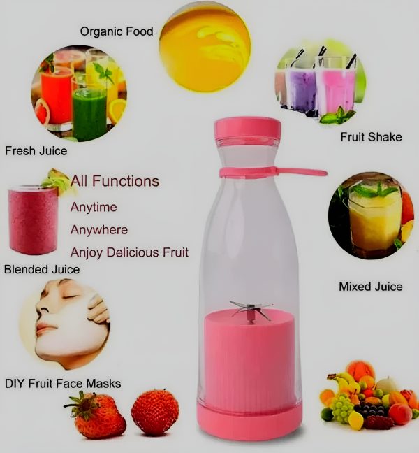 Mini Portable Blender Rechargeable Electric Fruit Juicer Mixers Rechargeable – 420ml ( Random Color )Mini Portable Blender Rechargeable Electric Fruit Juicer Mixers Rechargeable – 420ml ( Random Color )