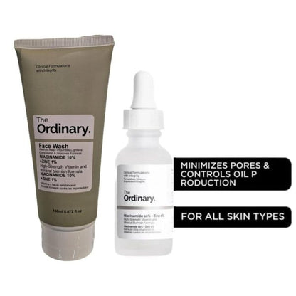 Pack Of 2 The Ordinary Niacinamide Serum & The Ordinary Facewash Deal | Perfect Deal Niacinamide Serum & Ordinary Facewash